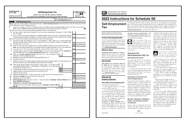 Printable 1040 Schedule Se