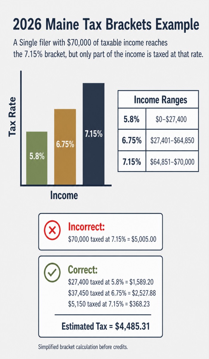 2026 Maine Tax Brackets Example.