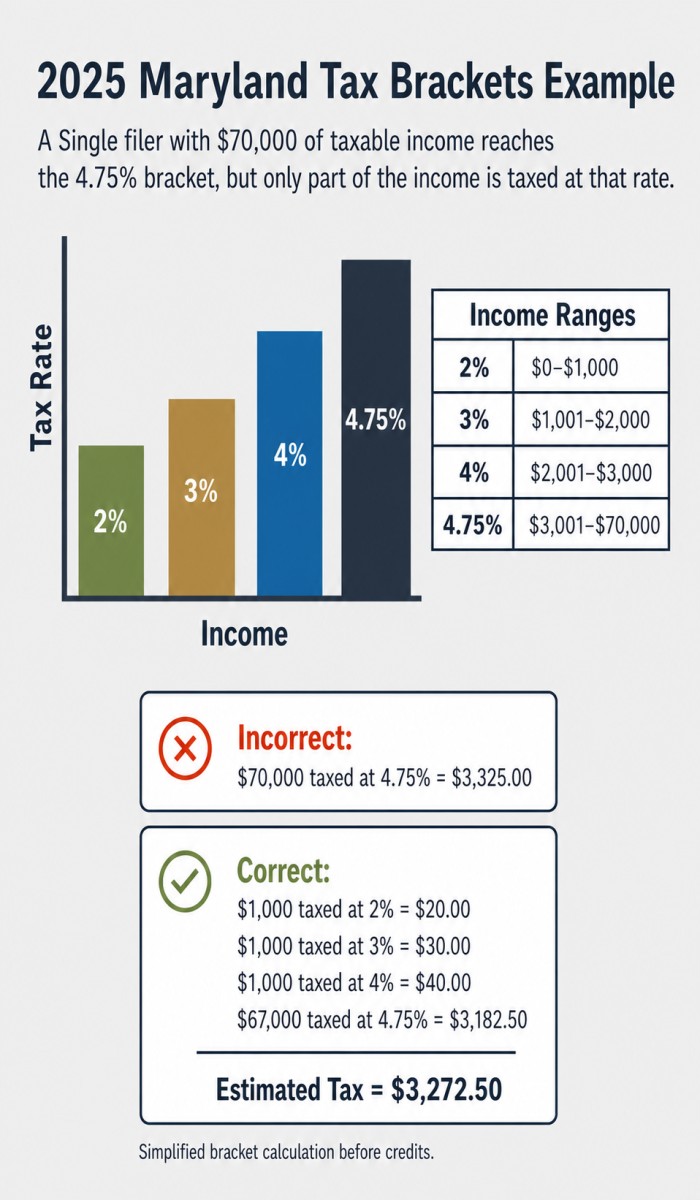 2025 Maryland Tax Brackets Example.
