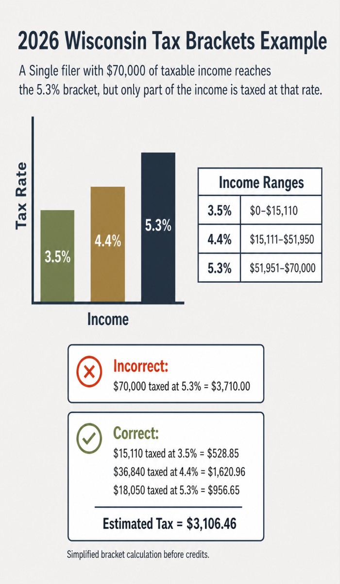 2026 Wisconsin Tax Brackets Example.
